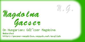 magdolna gacser business card